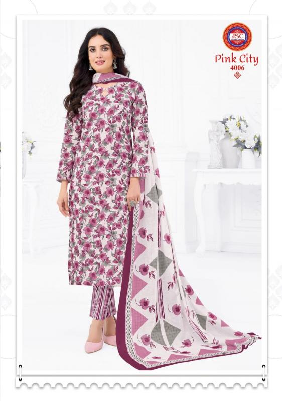 Jsc pink city vol 1 cotton dress material wholesale